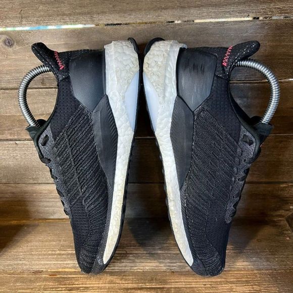 Womens Adidas SolarBoost Black Athletic Running Sneakers Shoes Size 8 M GUC - Picture 2 of 6